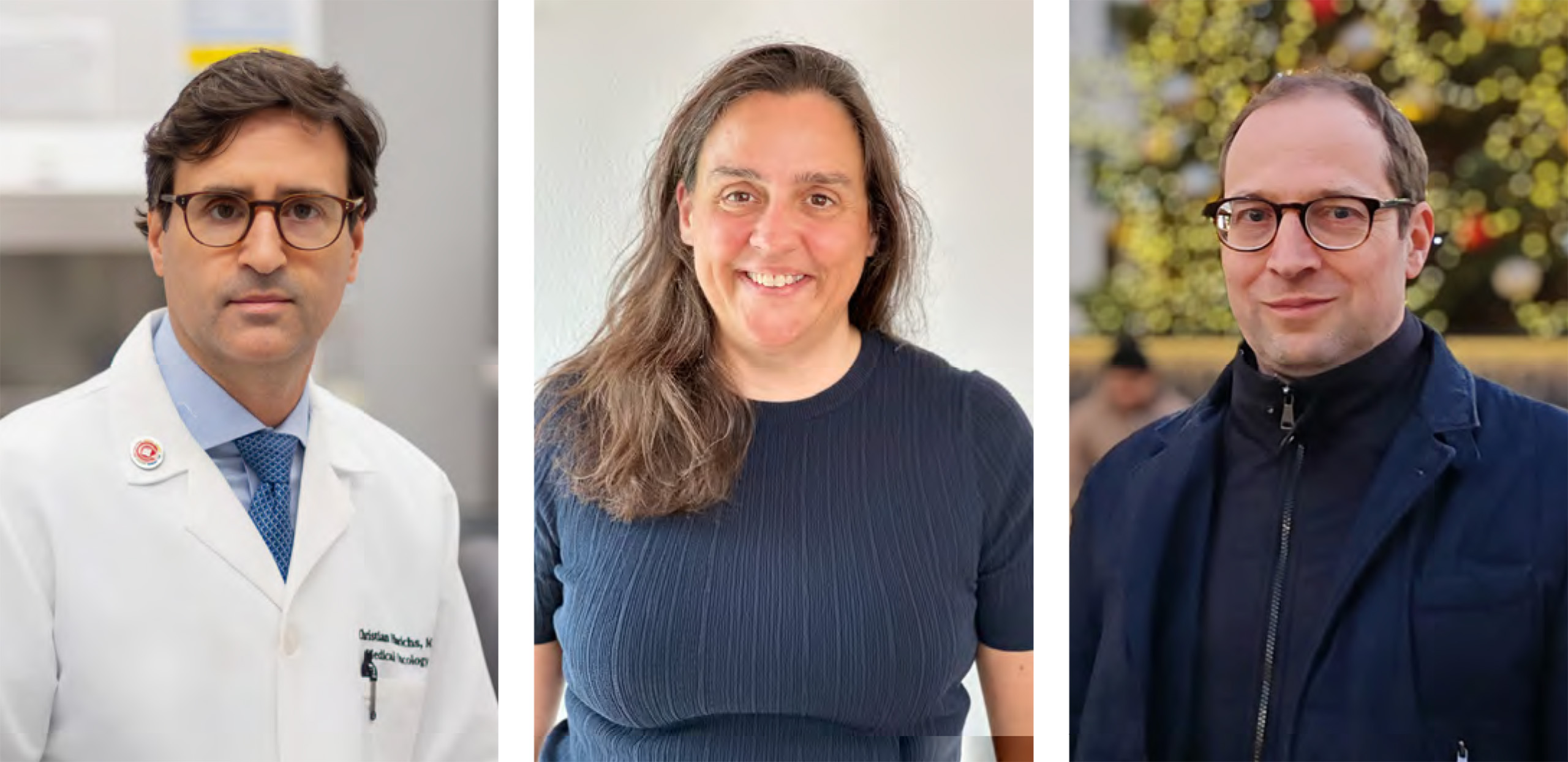 Ludwig Clinical Scholars, from left: Christian Hinrichs (Princeton), Caroline Arber (Lausanne) and Bernhard Gentner (Lausanne)